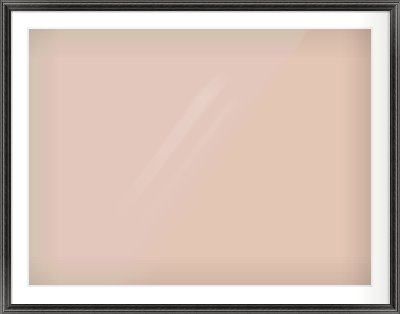 Black Cushion Frame for 40 × 30in artwork, with Smooth White Single Mount