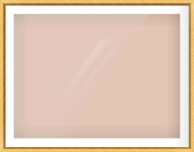 Gold Leaf Flat Frame for 40 × 30in artwork, with Smooth White Single Mount