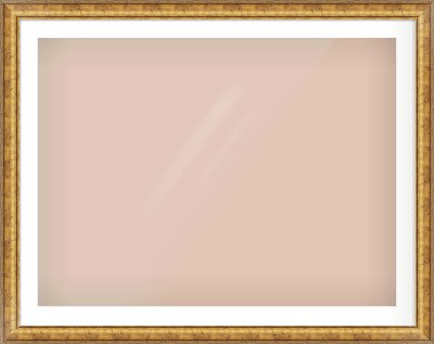 Gold Dome Frame for 40 × 30in artwork, with Smooth White Single Mount