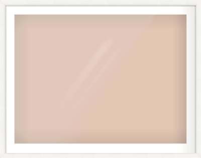 White Beveled Frame for 40 × 30in artwork, with Smooth White Single Mount