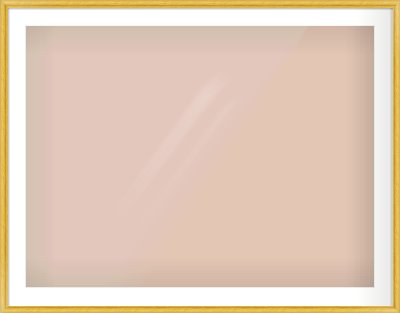 Gold Cushion Frame for 40 × 30in artwork, with Smooth White Single Mount