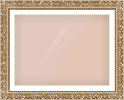 Silver / Gold Reverse Frame for 40 × 30in artwork, with Smooth White Single Mount