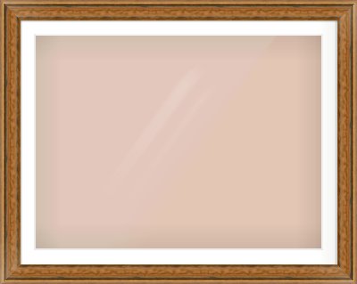 Gold Scoop Frame for 40 × 30in artwork, with Smooth White Single Mount