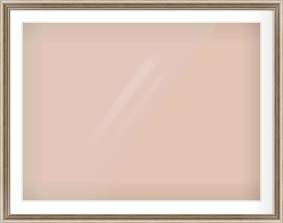 Silver Cushion Frame for 40 × 30in artwork, with Smooth White Single Mount