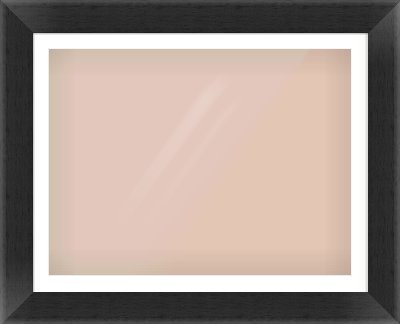 Black Flat Frame for 40 × 30in artwork, with Smooth White Single Mount
