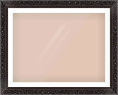 Black Reverse Frame for 40 × 30in artwork, with Smooth White Single Mount