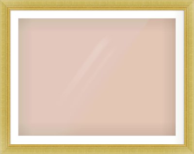 Gold Reverse Frame for 40 × 30in artwork, with Smooth White Single Mount