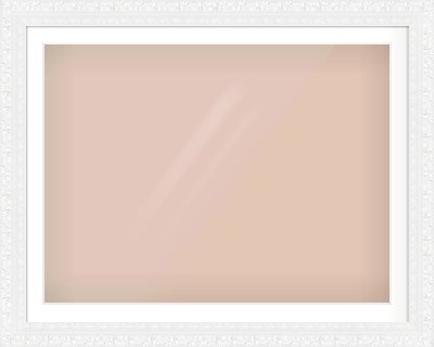 White Reverse Frame for 40 × 30in artwork, with Smooth White Single Mount