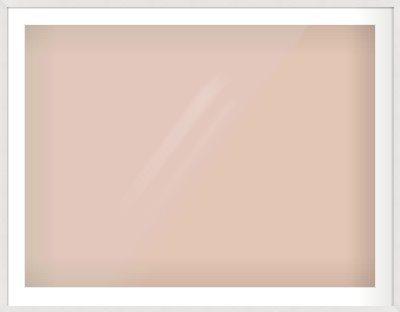 White Flat Frame for 40 × 30in artwork, with Smooth White Single Mount