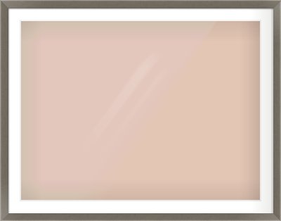 Pewter Flat Frame for 40 × 30in artwork, with Smooth White Single Mount