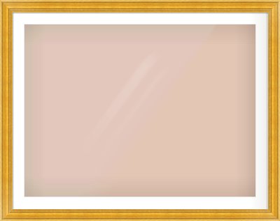 Gold Spoon Frame for 40 × 30in artwork, with Smooth White Single Mount