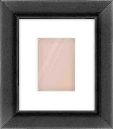 Black Reverse Frame for 105 × 148mm artwork, with Smooth White Single Mount