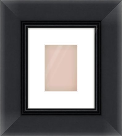 Black Reverse Frame for 105 × 148mm artwork, with Smooth White Single Mount