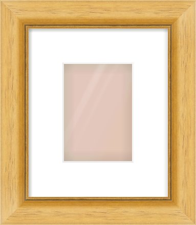 Natural Wood Reverse Frame for 105 × 148mm artwork, with Smooth White Single Mount