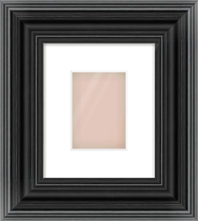 Black Spoon Frame for 105 × 148mm artwork, with Smooth White Single Mount