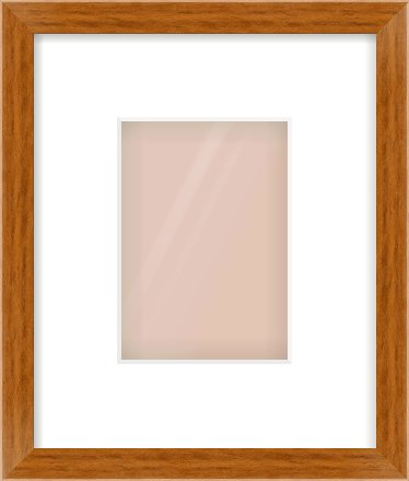 Natural Wood Flat Frame for 105 × 148mm artwork, with Smooth White Single Mount