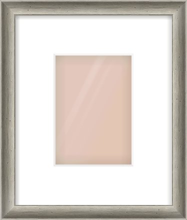Silver Cushion Frame for 105 × 148mm artwork, with Smooth White Single Mount