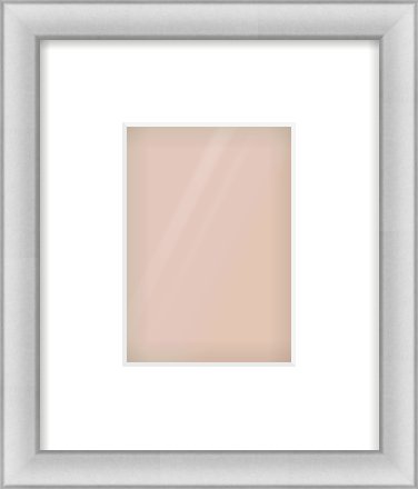 Silver Cushion Frame for 105 × 148mm artwork, with Smooth White Single Mount
