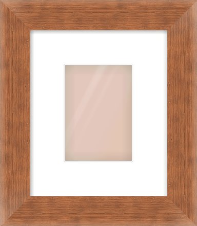 Bronze Flat Frame for 105 × 148mm artwork, with Smooth White Single Mount