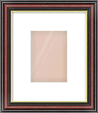 Brown Reverse Frame for 105 × 148mm artwork, with Smooth White Single Mount