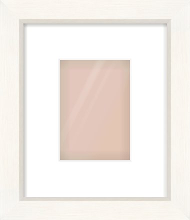Cream Flat Frame for 105 × 148mm artwork, with Smooth White Single Mount