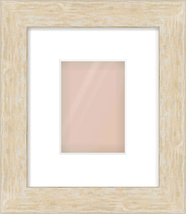 Premium Flat Frame for 105 × 148mm artwork, with Smooth White Single Mount