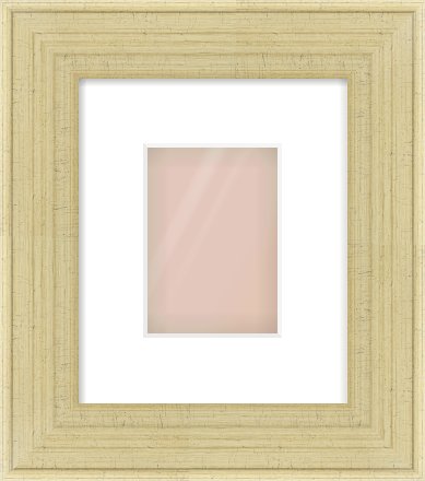 Silver Flat Frame for 105 × 148mm artwork, with Smooth White Single Mount