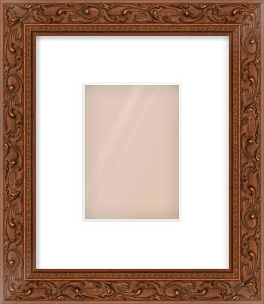 Maroon Decorative Frame for 105 × 148mm artwork, with Smooth White Single Mount