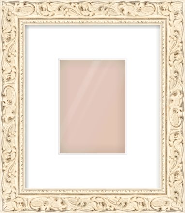 White Decorative Frame for 105 × 148mm artwork, with Smooth White Single Mount