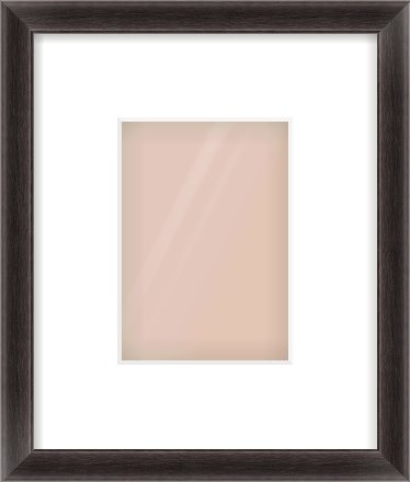 Black Cushion Frame for 105 × 148mm artwork, with Smooth White Single Mount