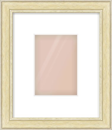 Ivory Reverse Frame for 105 × 148mm artwork, with Smooth White Single Mount