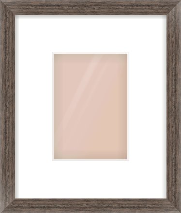 Dark Walnut Flat Frame for 105 × 148mm artwork, with Smooth White Single Mount
