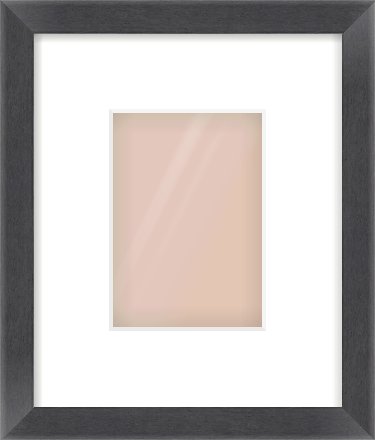 Black Flat Frame for 105 × 148mm artwork, with Smooth White Single Mount