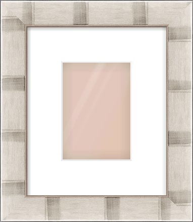 Silver Flat Frame for 105 × 148mm artwork, with Smooth White Single Mount