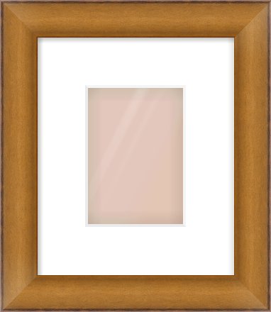 Bronze Cushion Frame for 105 × 148mm artwork, with Smooth White Single Mount