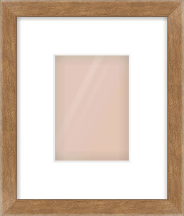 Brushed Bronze with Black Sides Flat Frame for 105 × 148mm artwork, with Smooth White Single Mount