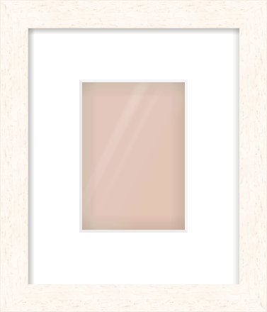 Ivory Flat Frame for 105 × 148mm artwork, with Smooth White Single Mount