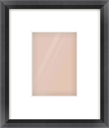 Black Angle Frame for 105 × 148mm artwork, with Smooth White Single Mount