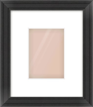 Black Scoop Frame for 105 × 148mm artwork, with Smooth White Single Mount