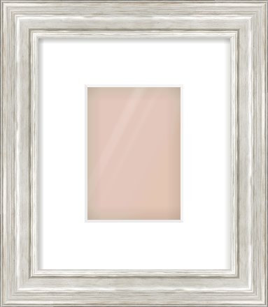 Silver Scoop Frame for 105 × 148mm artwork, with Smooth White Single Mount