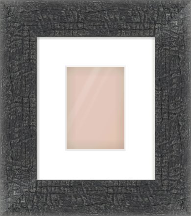 Carbon Flat Frame for 105 × 148mm artwork, with Smooth White Single Mount