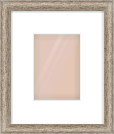 Silver Cushion Frame for 105 × 148mm artwork, with Smooth White Single Mount