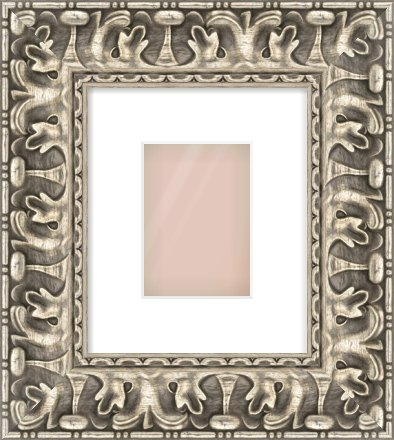 Silver Reverse Frame for 105 × 148mm artwork, with Smooth White Single Mount
