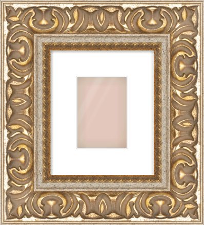 Silver / Gold Reverse Frame for 105 × 148mm artwork, with Smooth White Single Mount