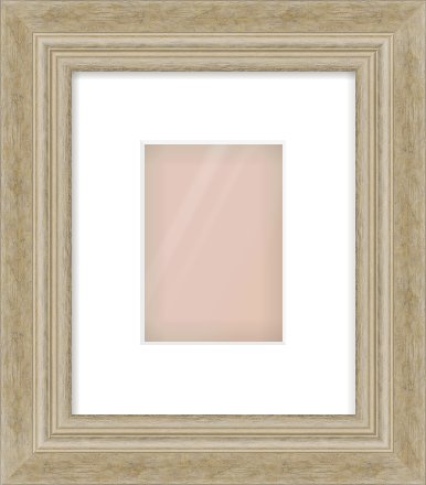 Ivory Scoop Frame for 105 × 148mm artwork, with Smooth White Single Mount