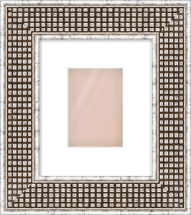 Silver Flat Frame for 105 × 148mm artwork, with Smooth White Single Mount