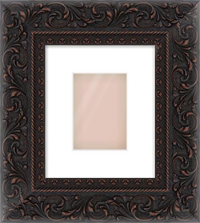 Black Reverse Frame for 105 × 148mm artwork, with Smooth White Single Mount