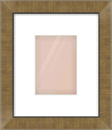 Bronze Flat Frame for 105 × 148mm artwork, with Smooth White Single Mount