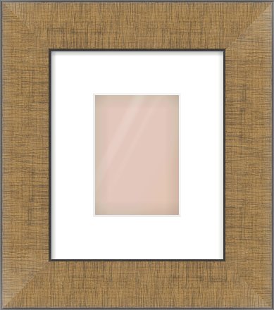 Bronze Flat Frame for 105 × 148mm artwork, with Smooth White Single Mount