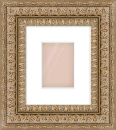 Gold Reverse Frame for 105 × 148mm artwork, with Smooth White Single Mount